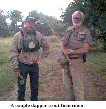 A couple dapper trout fishermen