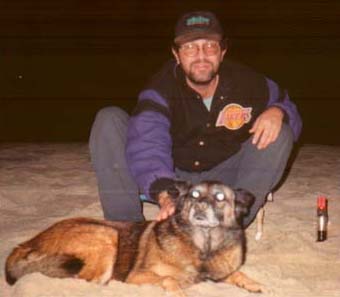 SAN JOSE DEL CABO, MEXICO -- Good friend Enrique with Zelda, on a San Jose beach, fishing, sipping brandy, smoking cigars, fathoming life's mysteries, gossiping, and talking about women.